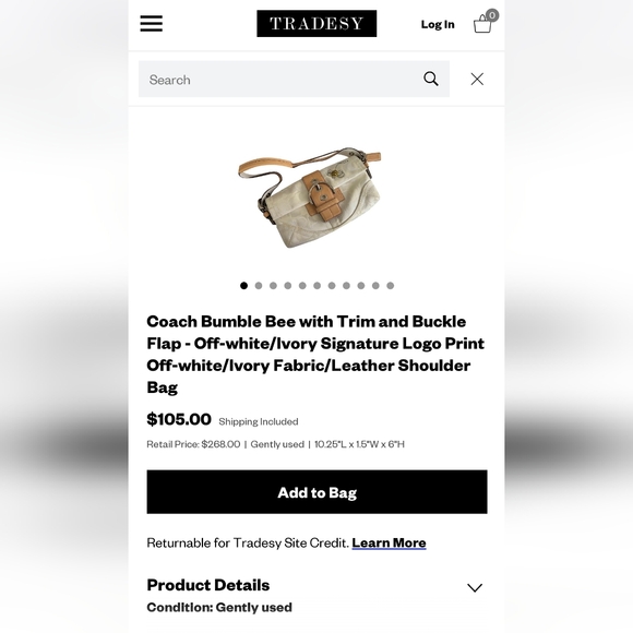 Vintage Coach Bumble Bee with Trim and Buckle Flap - Picture 8 of 8